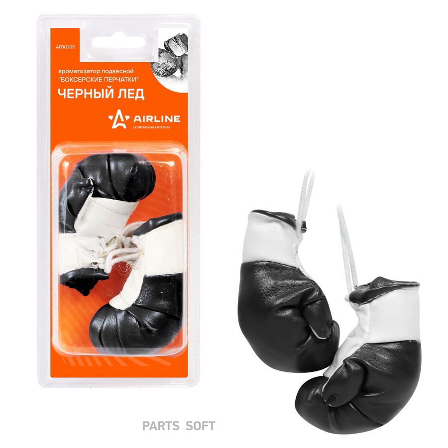 Ароматизатор подвесной (Черный лед) "AIRLINE" (Боксерские перчатки) - AIRLINE None None